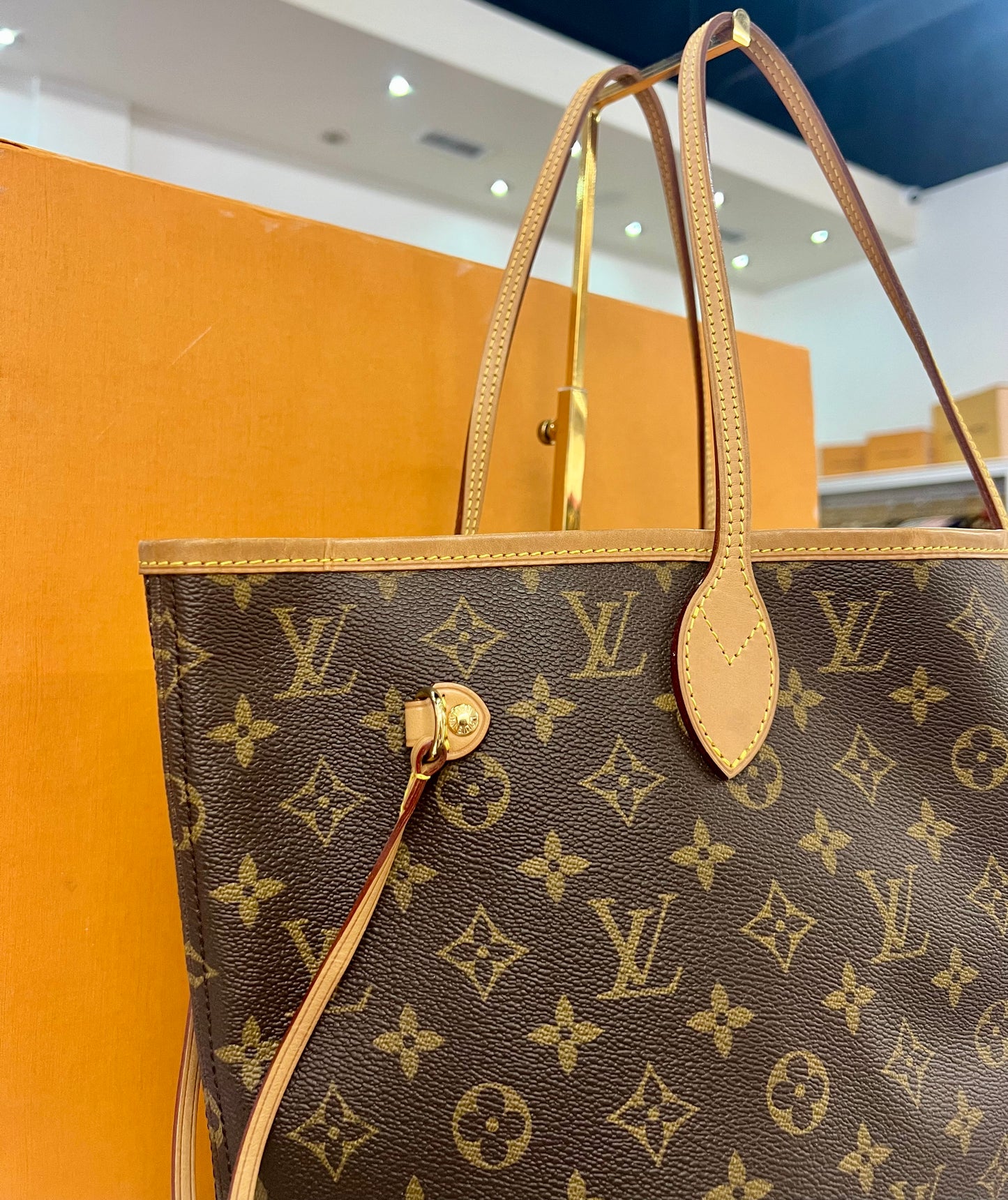 Neverfull MM Monogram/Tan