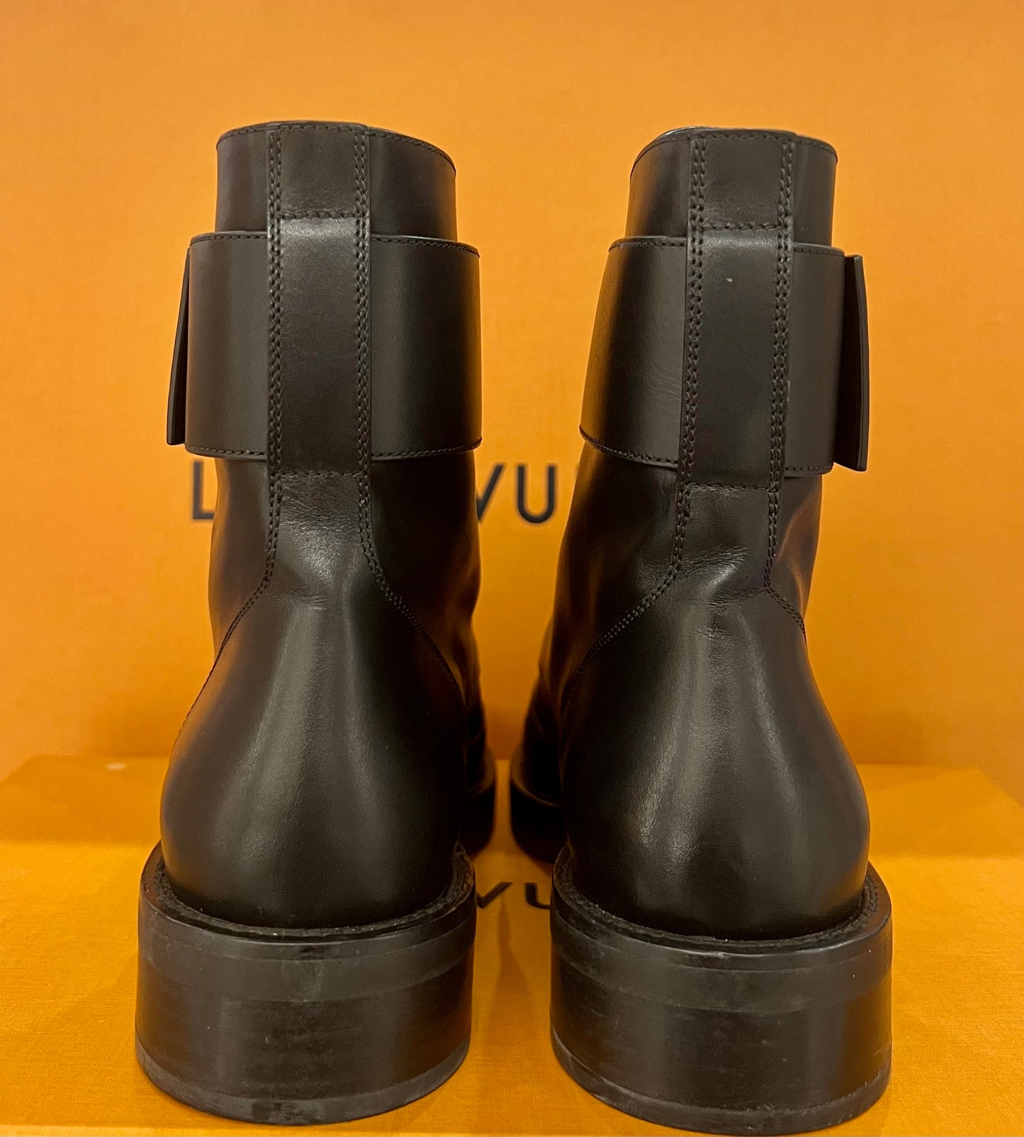 Louis Vuitton Leather Combat Boots