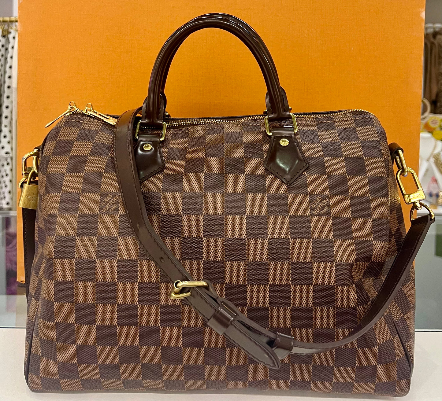 Speedy 30 Bandouliere Damier Ebene