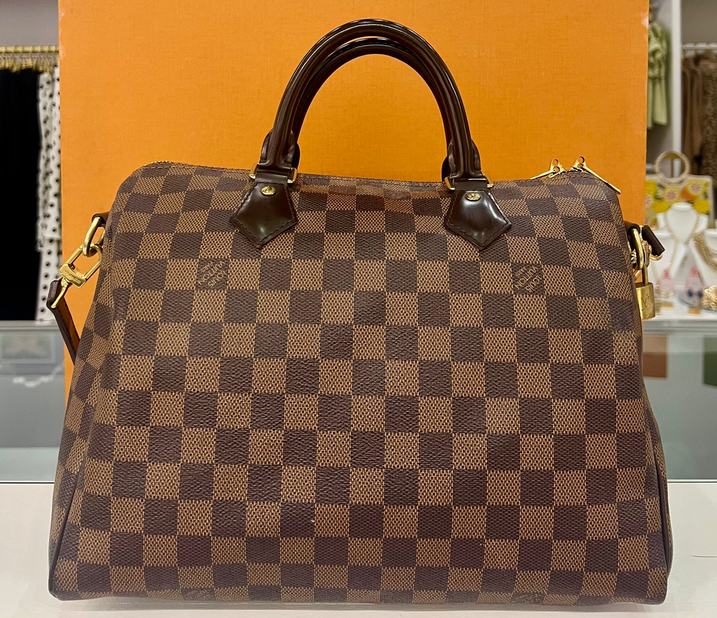 Speedy 30 Bandouliere Damier Ebene