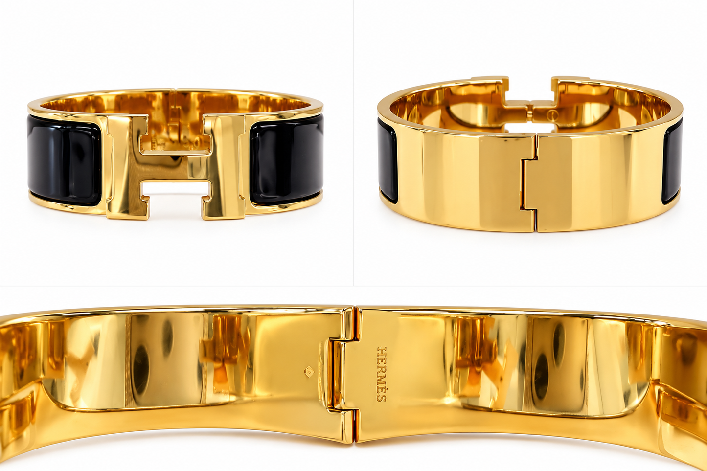Hermès Clic Clac Black and Gold