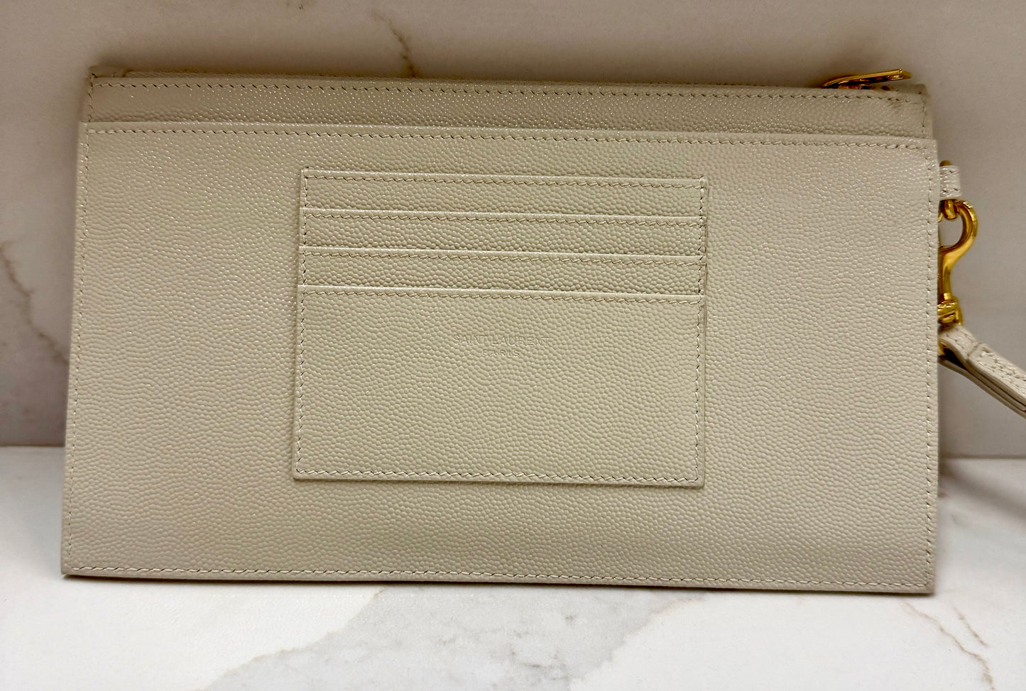 YSL Leather Wristlet
