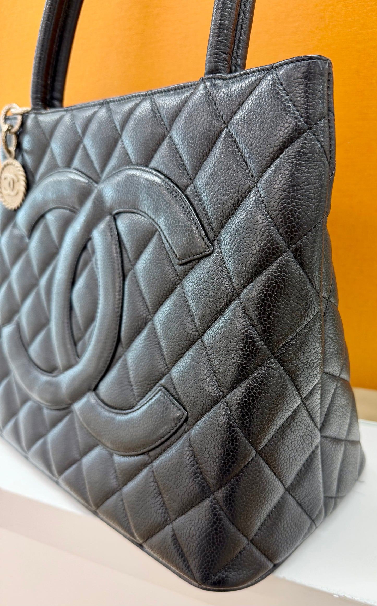 Chanel Medallion Black Antique Silver