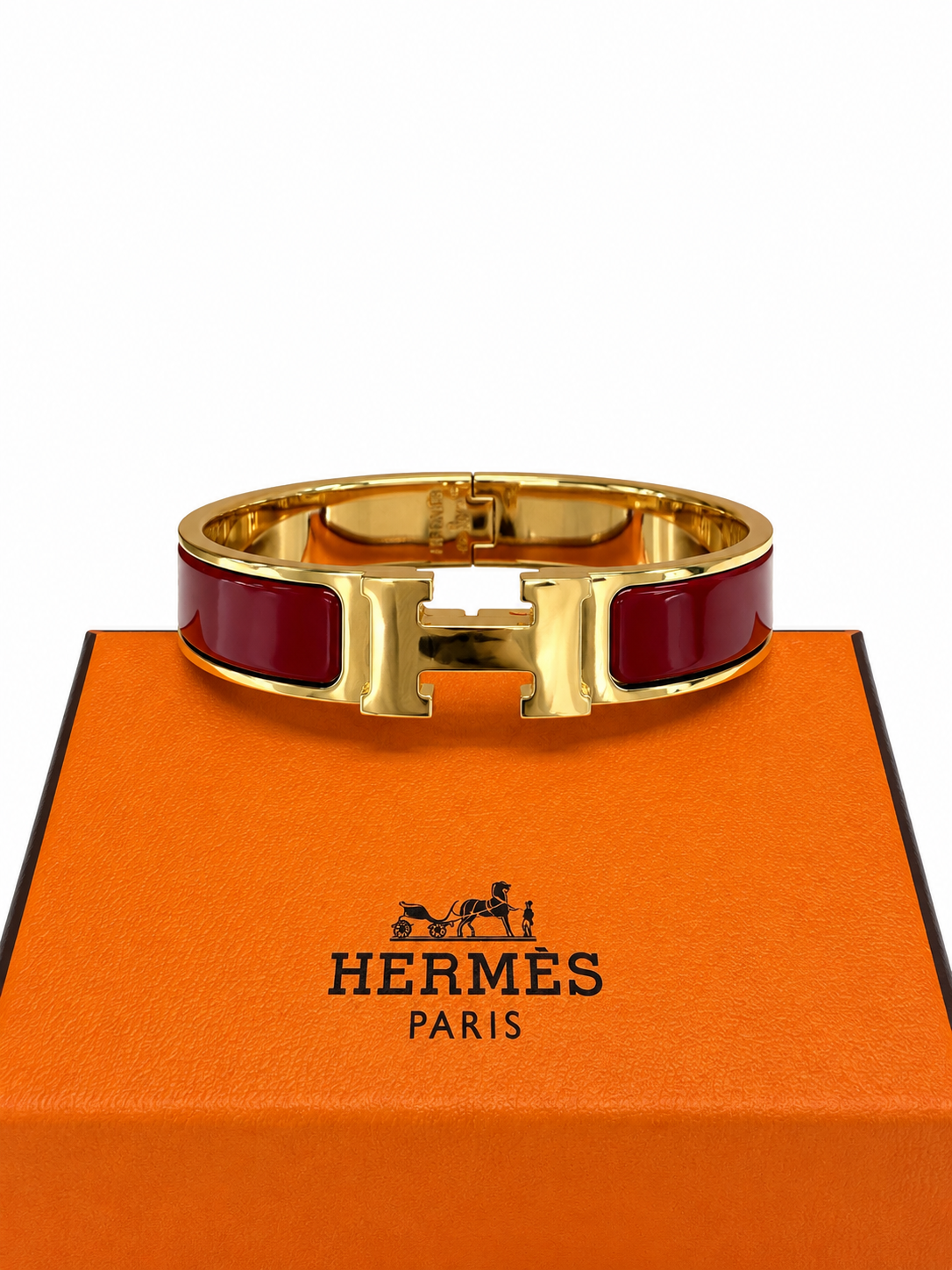 Hermès Clic Clac Red and Gold