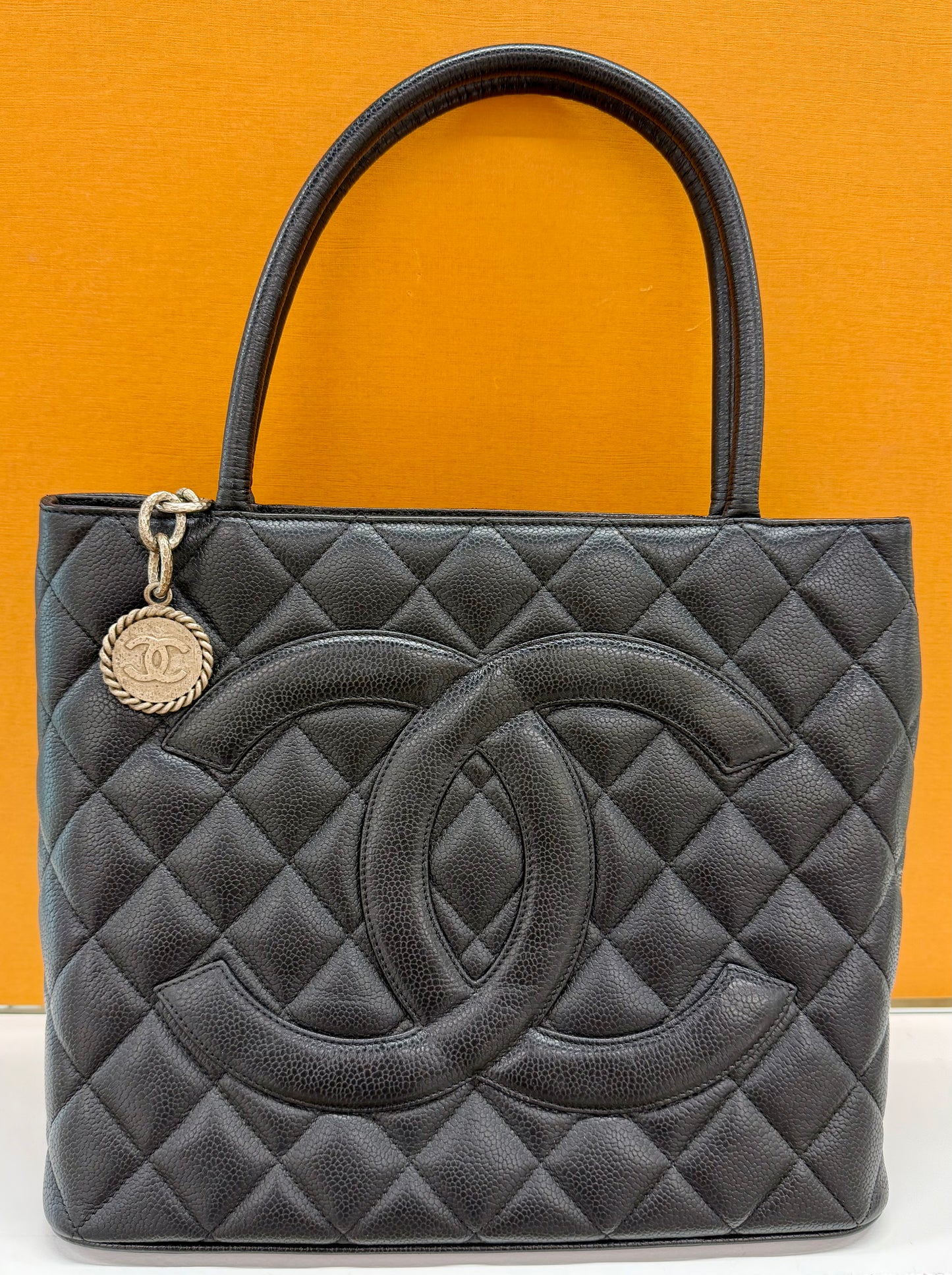 Chanel Medallion Black Antique Silver