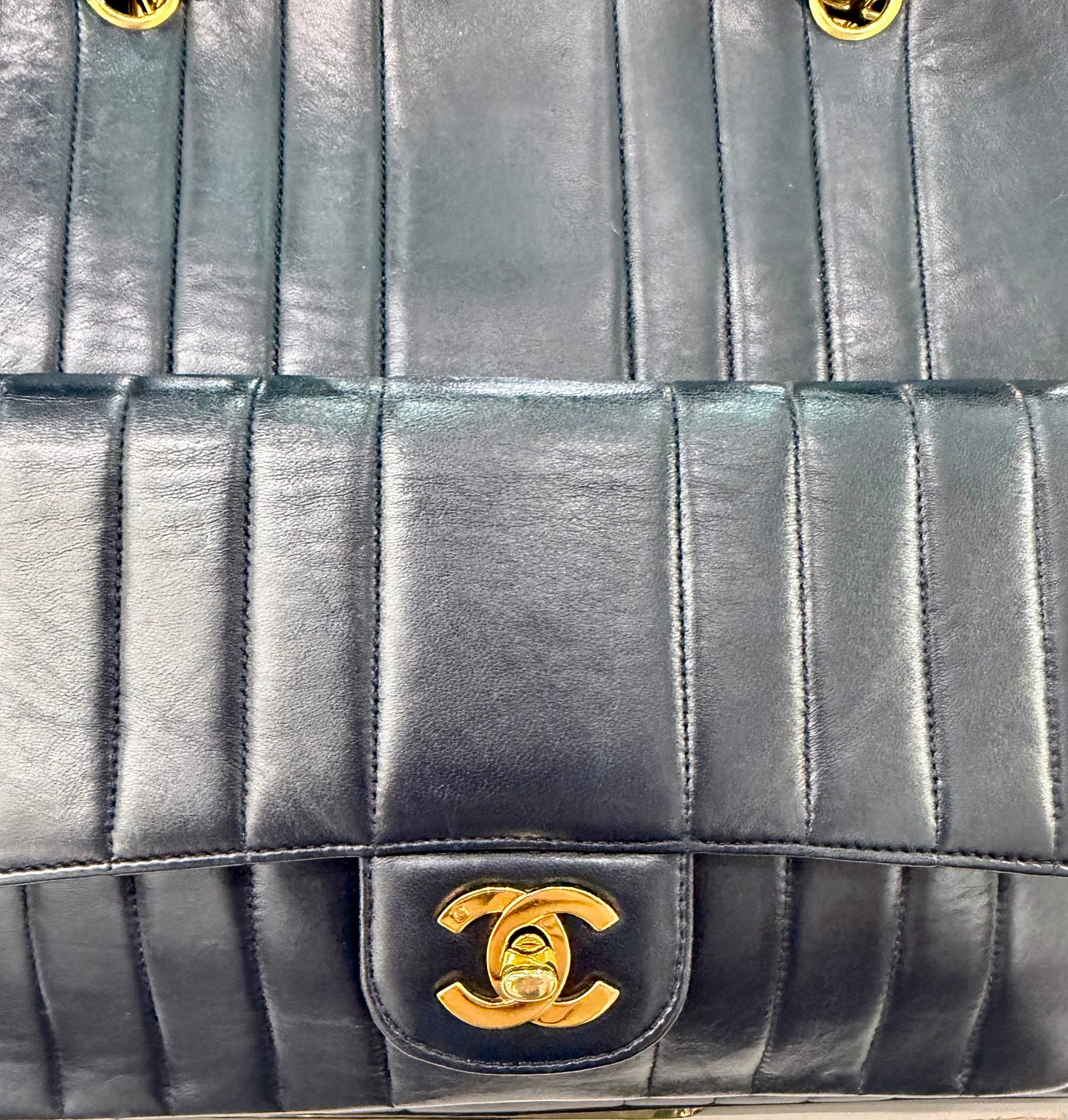 Chanel Vertical Quilted Pocket Tote