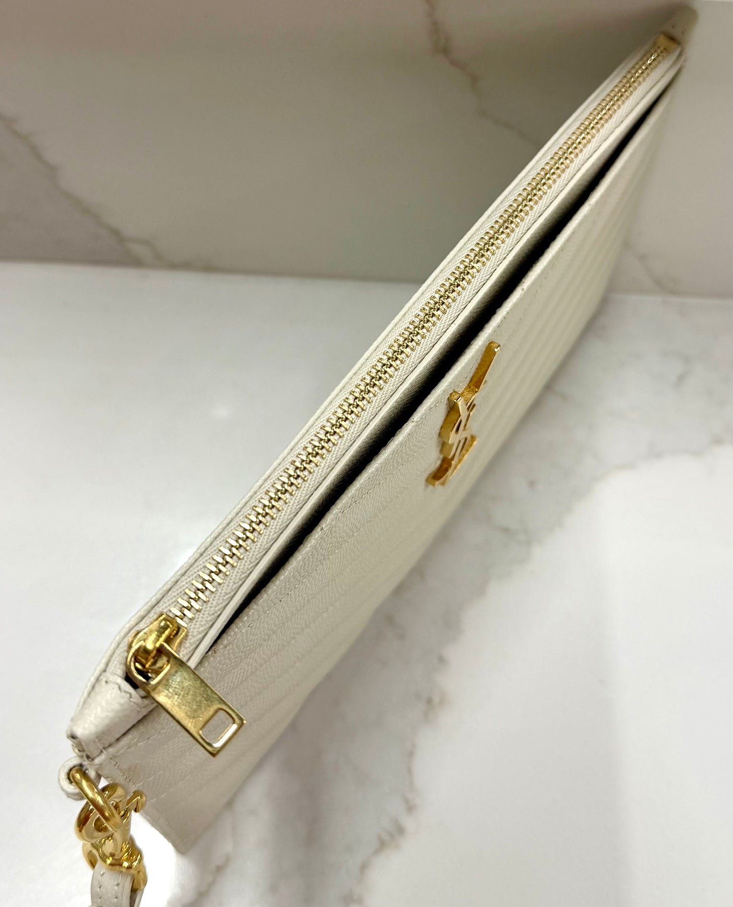 YSL Leather Wristlet