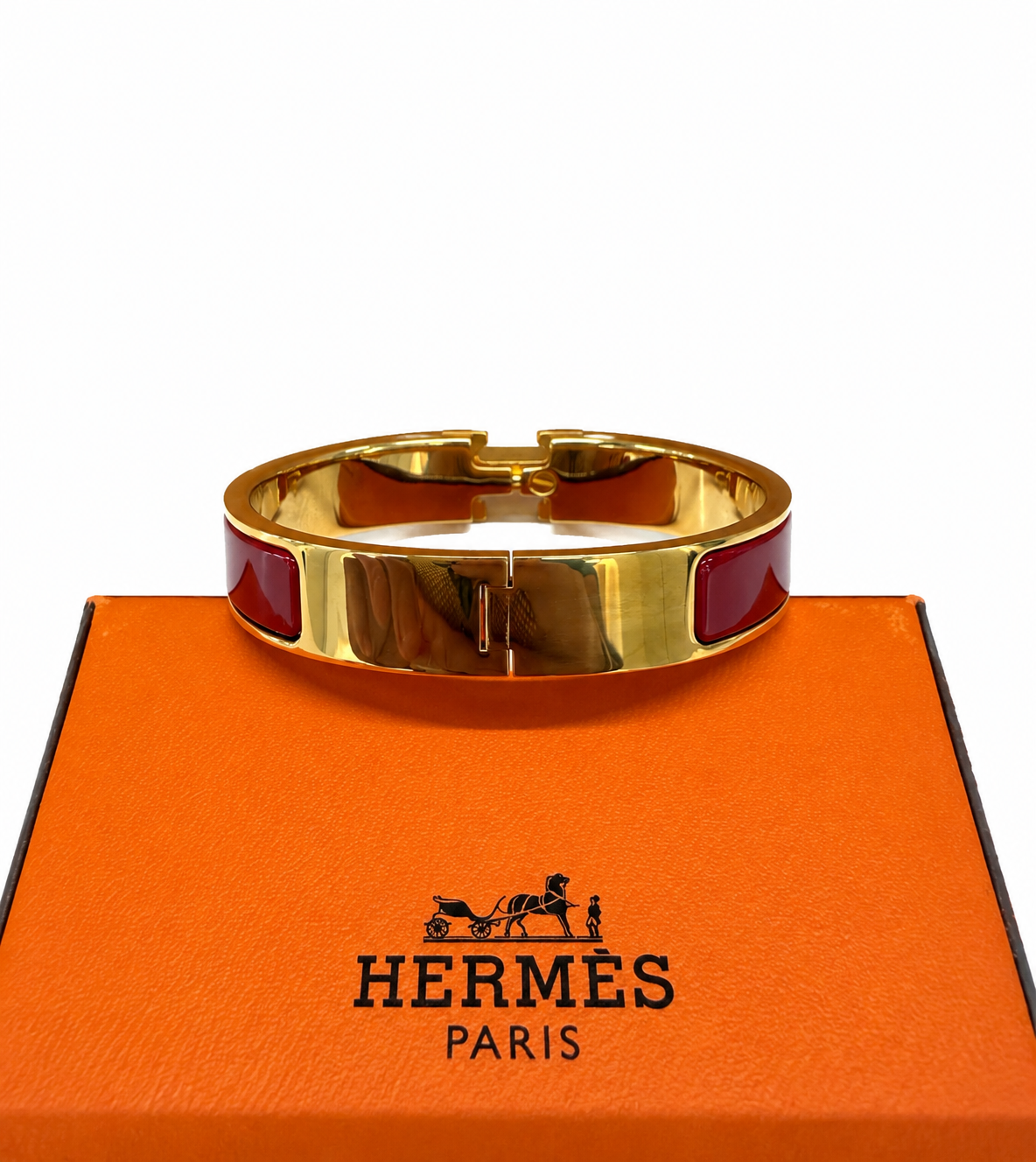 Hermès Clic Clac Red and Gold
