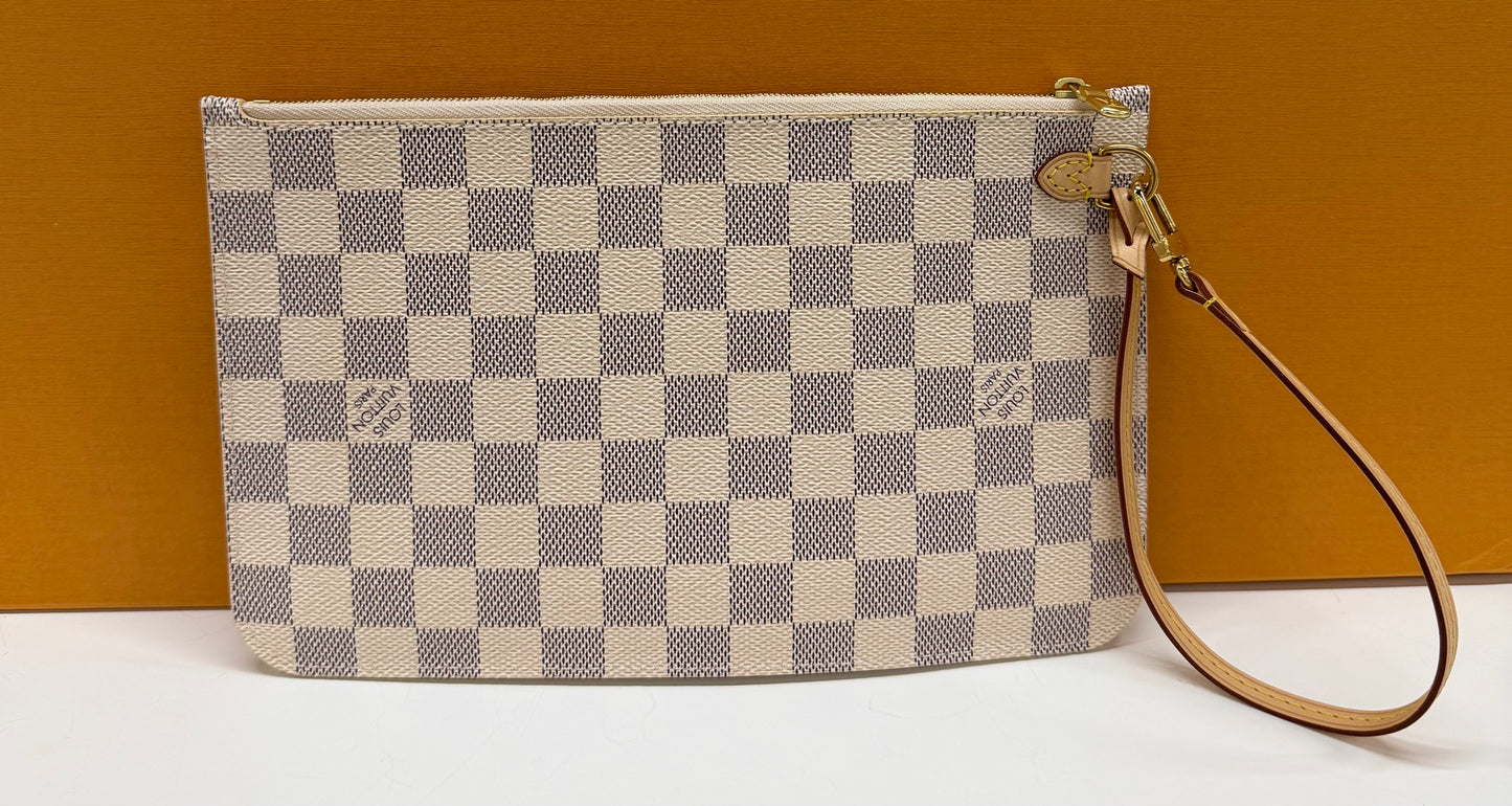 Wristlet Damier Azur/Tan