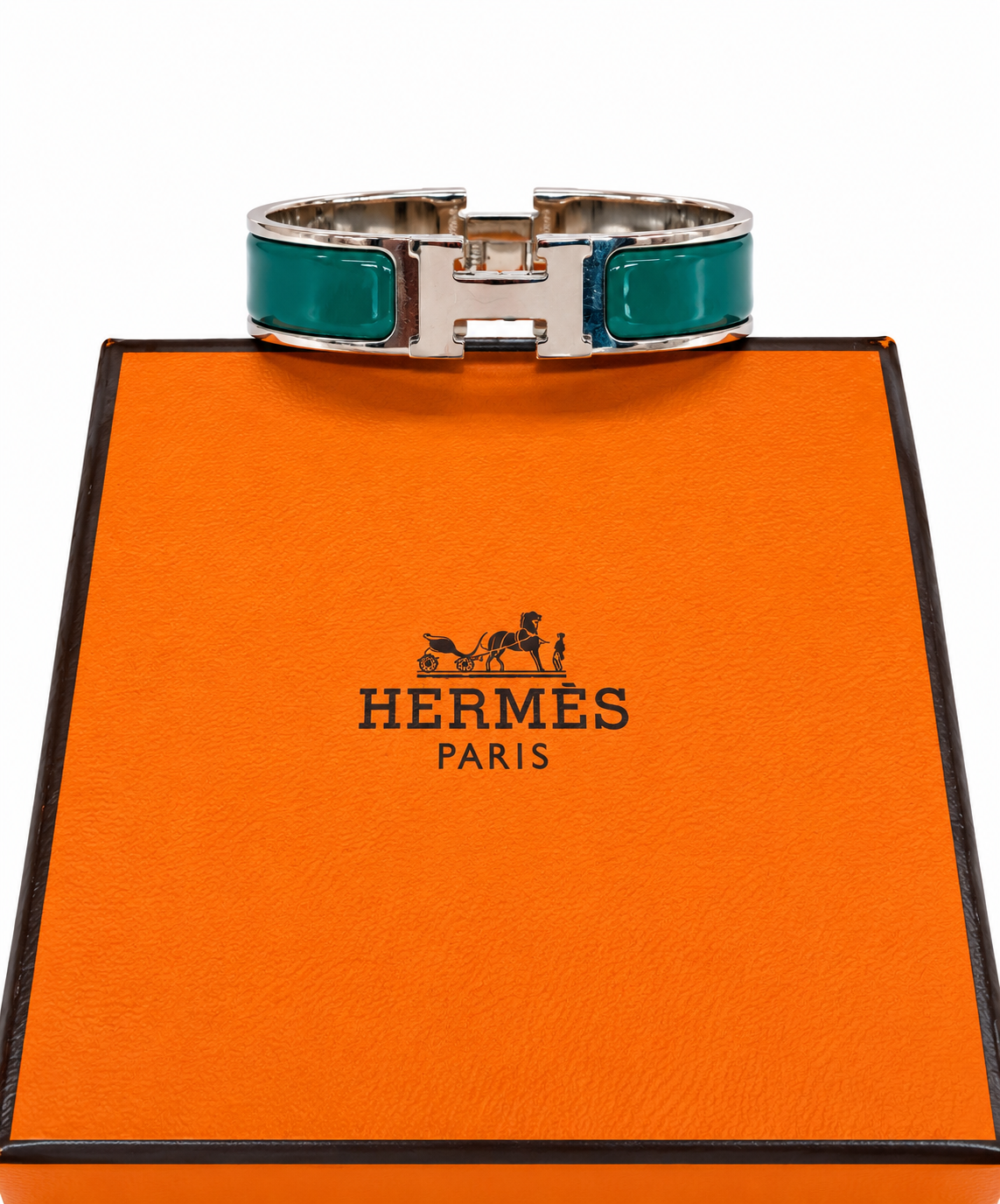 Hermès Clic Clac Teal and Silver