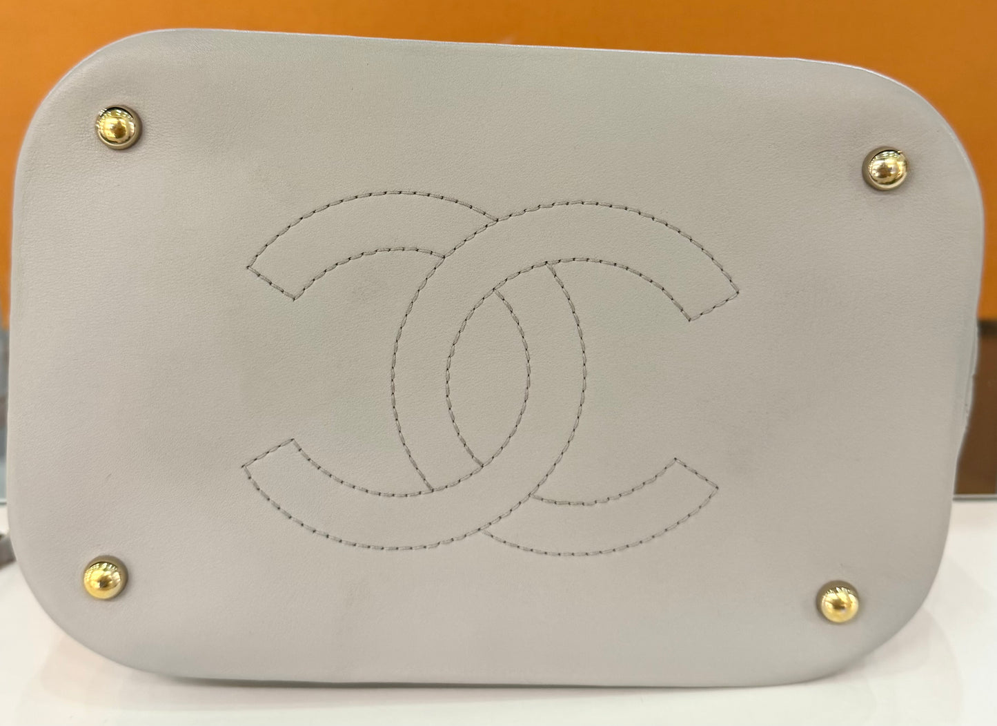 Chanel Stitch Chain Bucket Bag