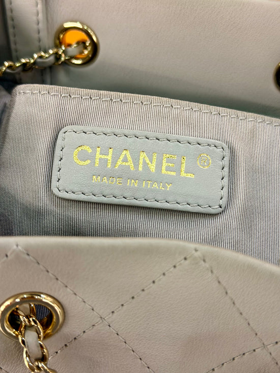 Chanel Stitch Chain Bucket Bag
