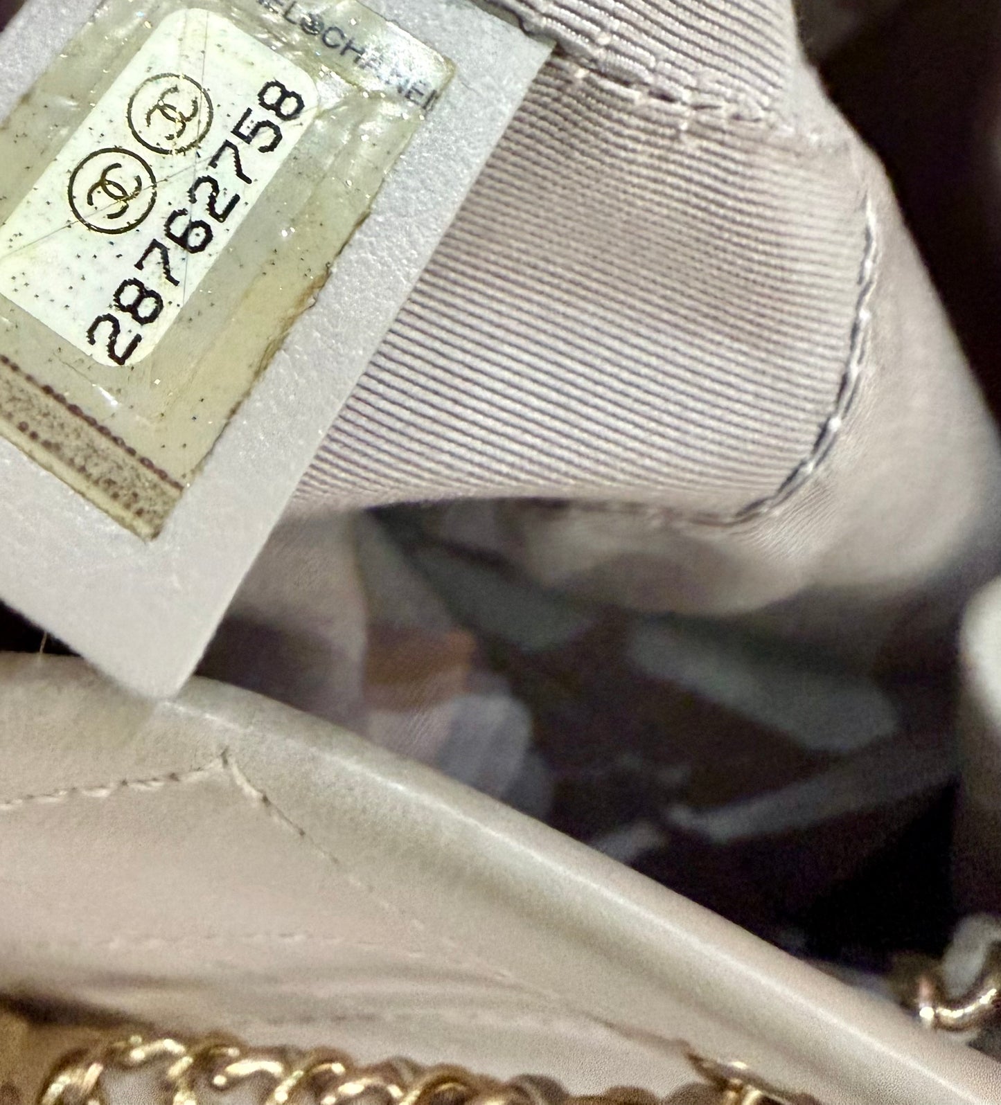 Chanel Stitch Chain Bucket Bag