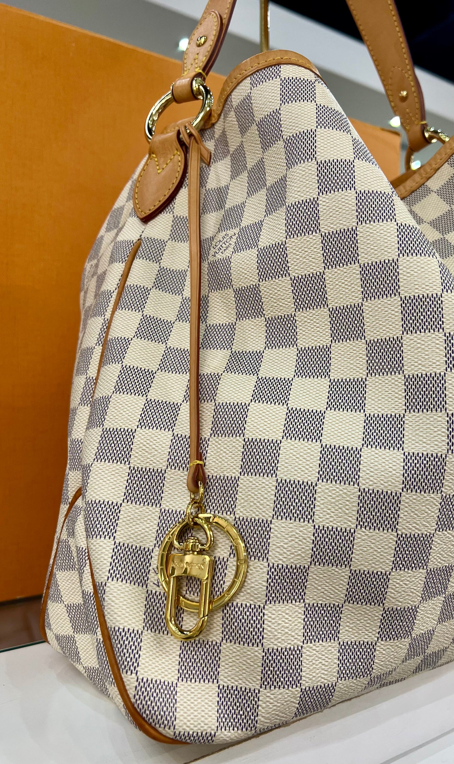 Delightful MM Damier Azur