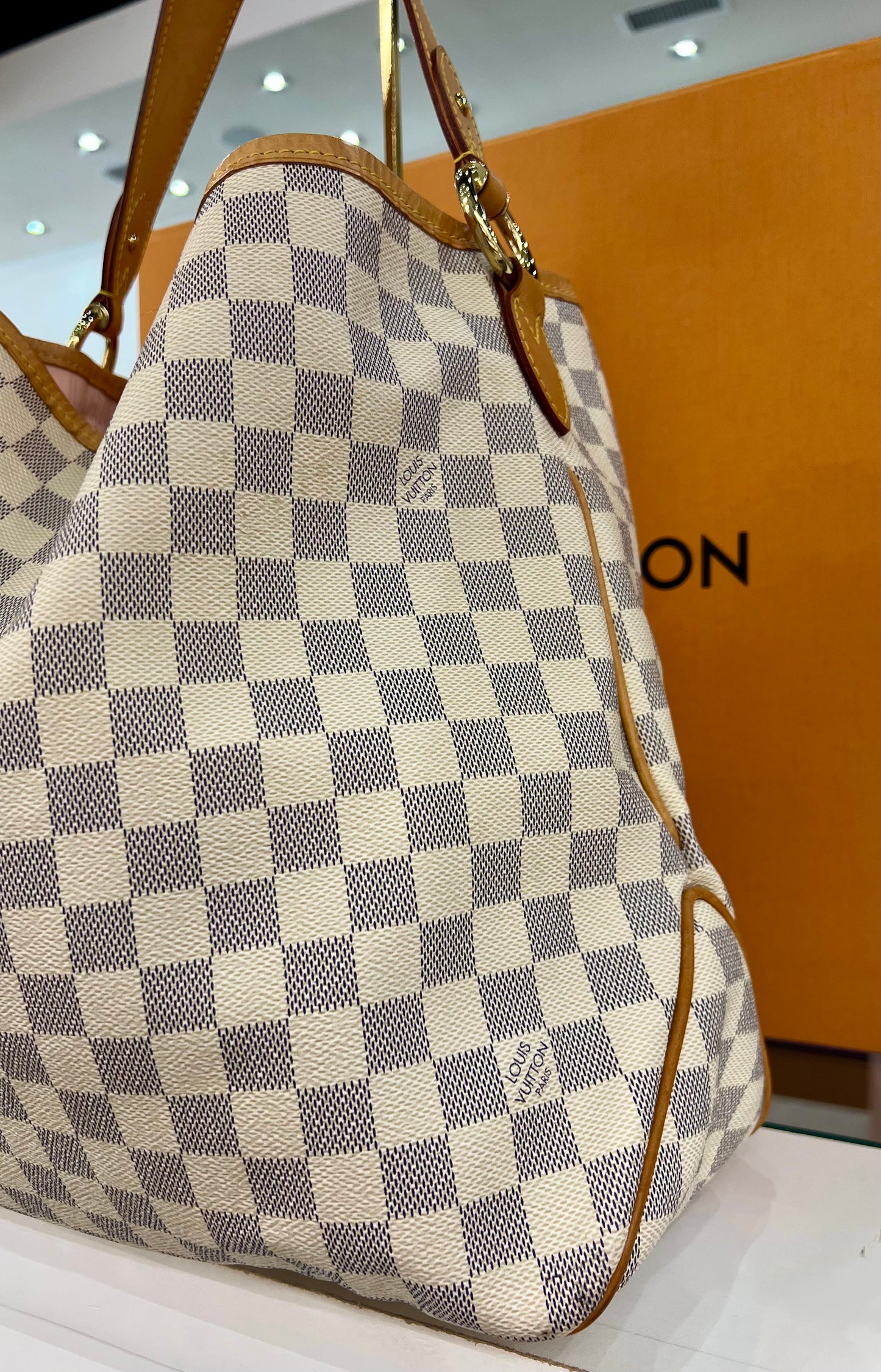 Delightful MM Damier Azur