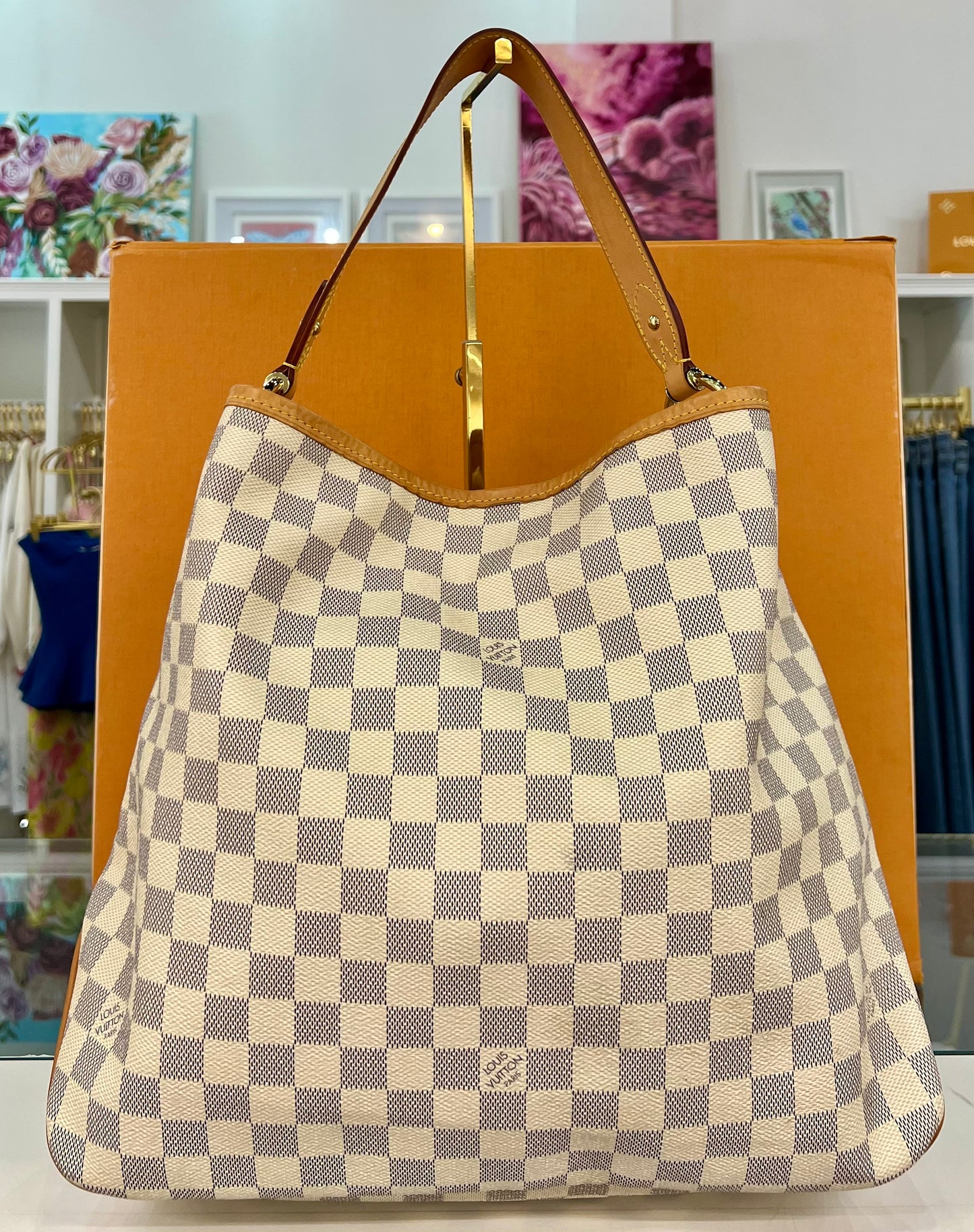 Delightful MM Damier Azur