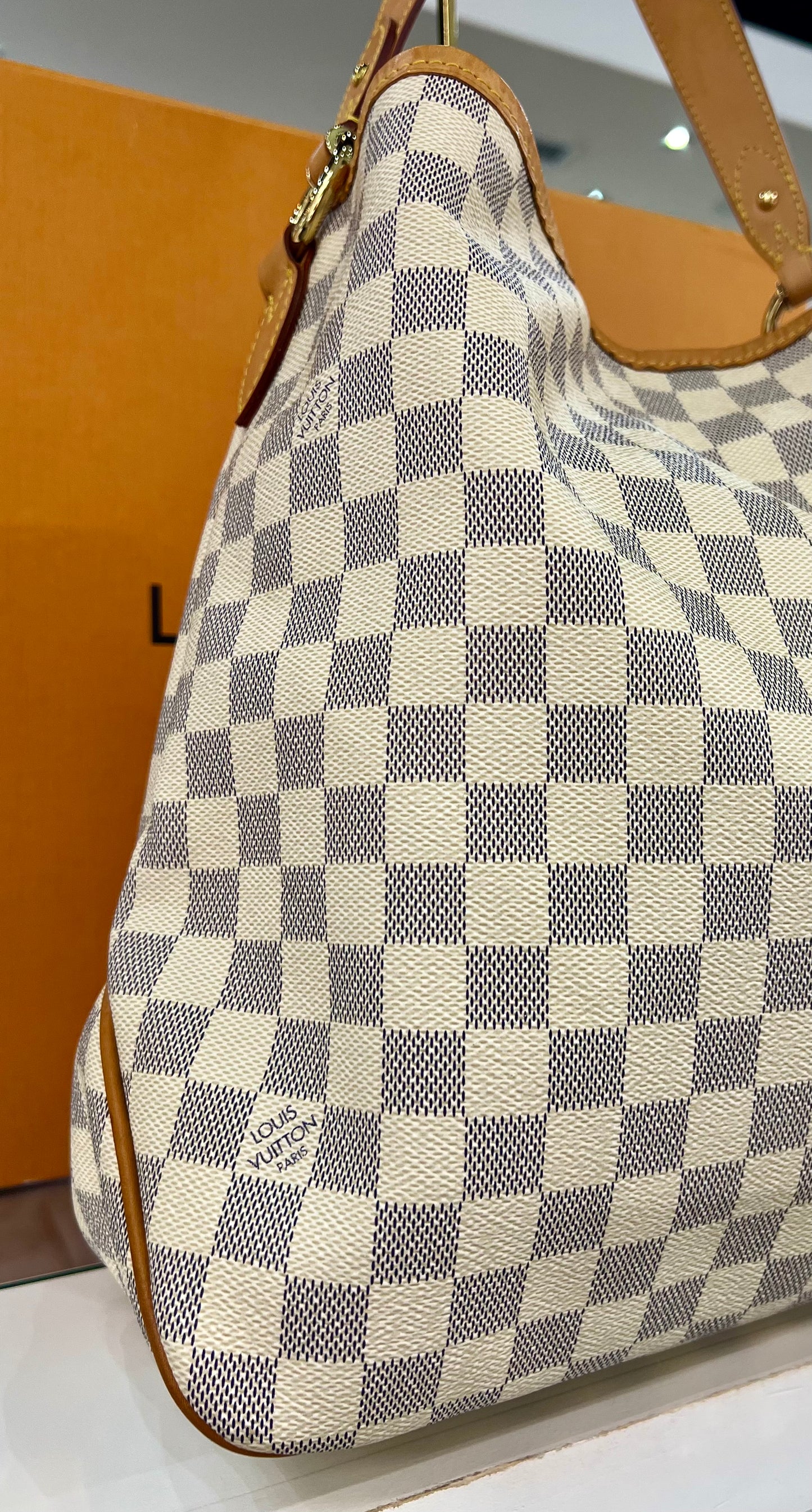 Delightful MM Damier Azur