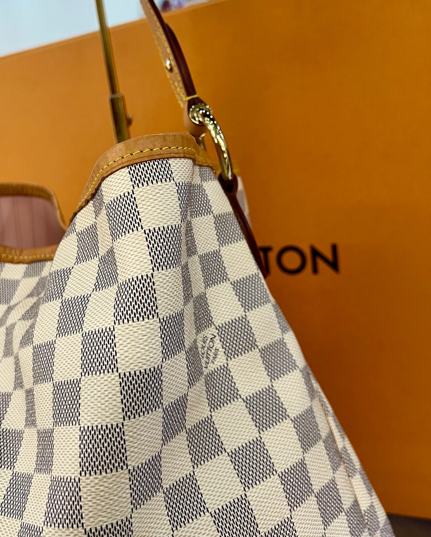 Delightful MM Damier Azur