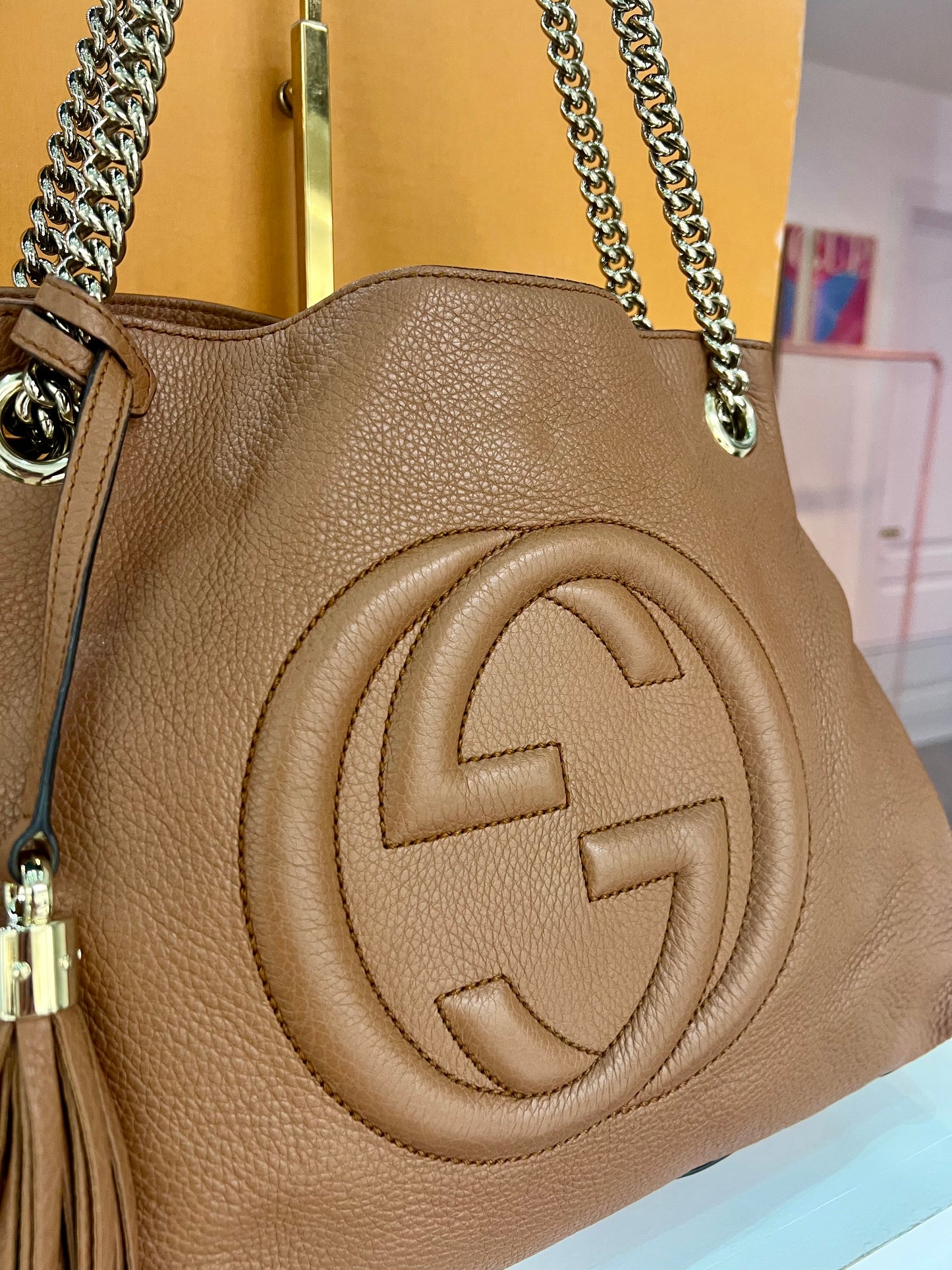 Gucci Soho Hobo Camel