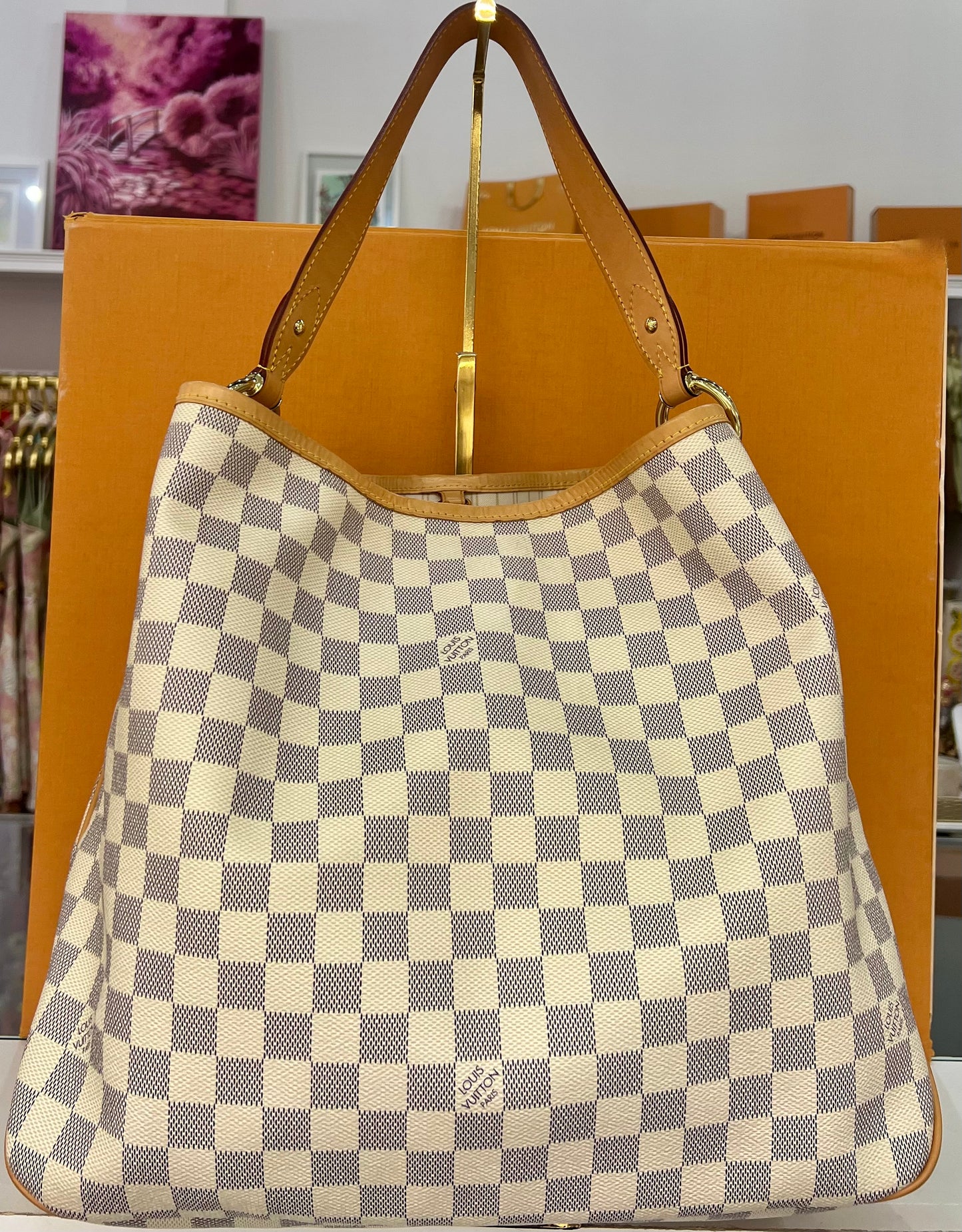 Delightful MM Damier Azur