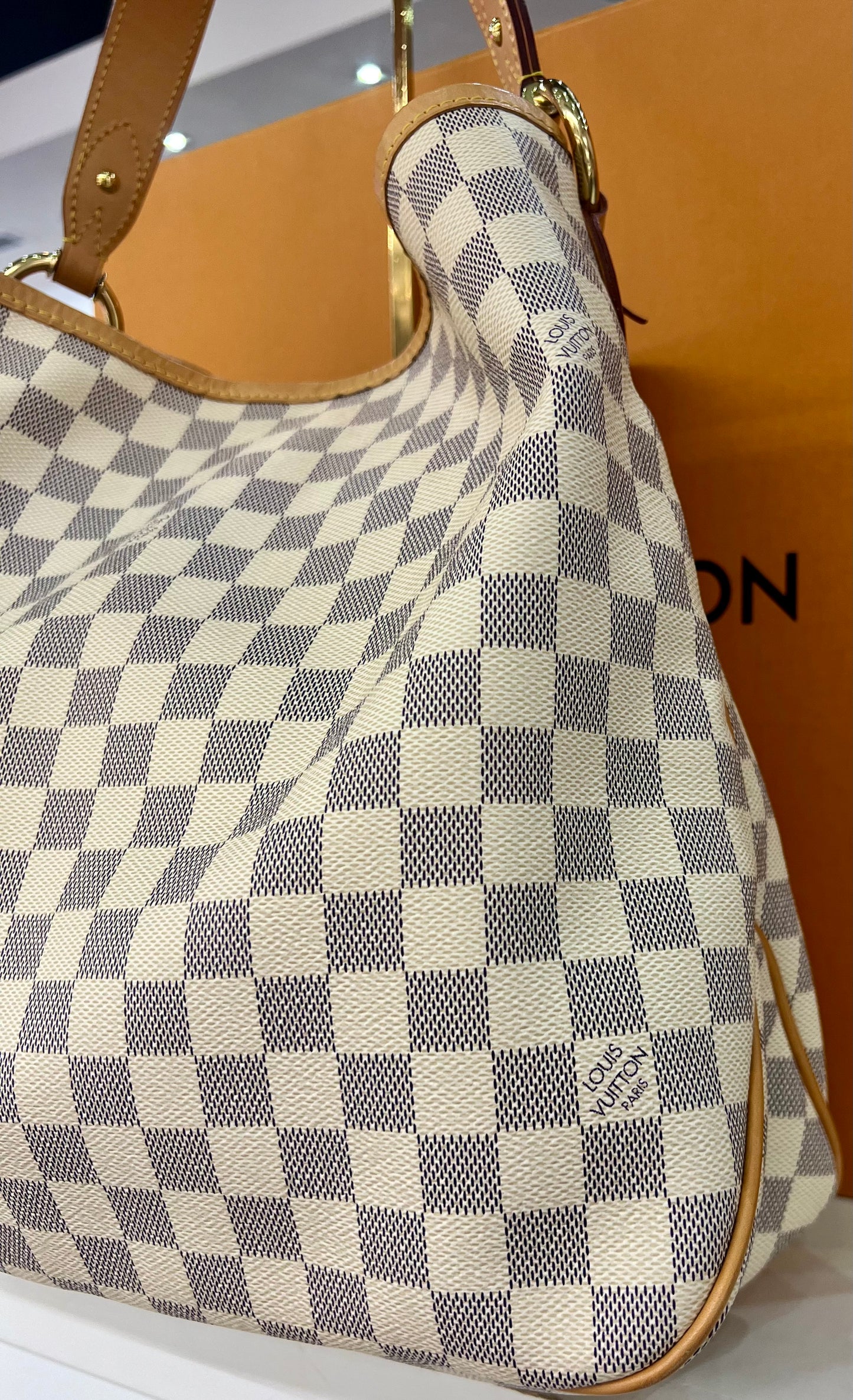 Delightful MM Damier Azur