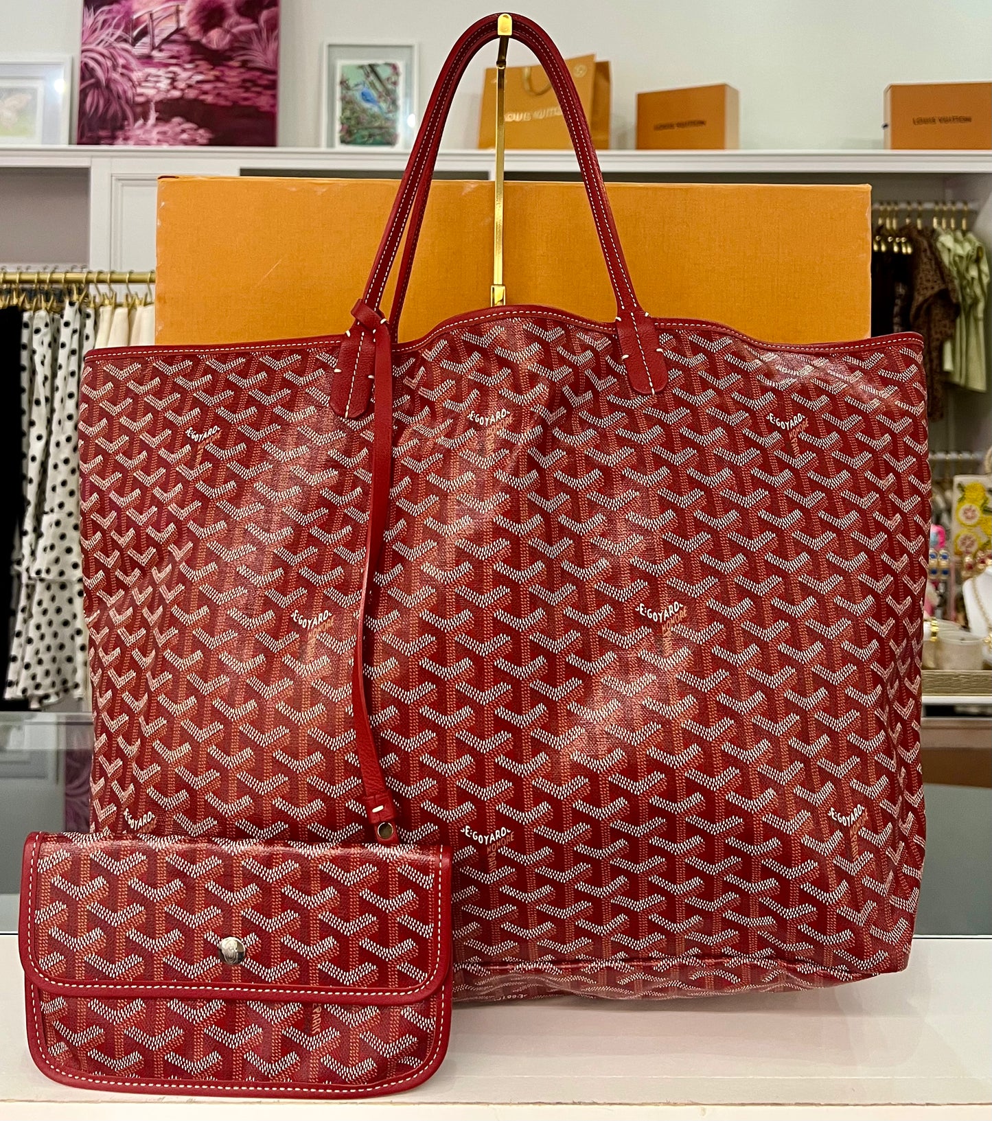 Goyard St. Louis GM Red