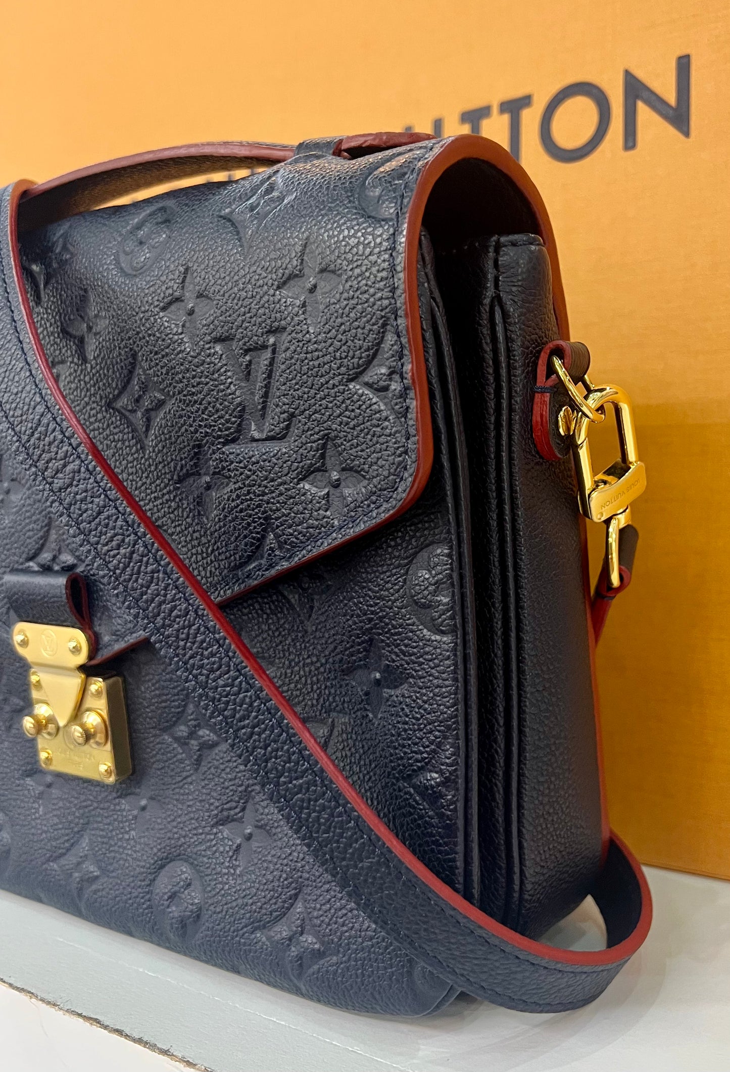 Metis Pochette Navy Empreinte