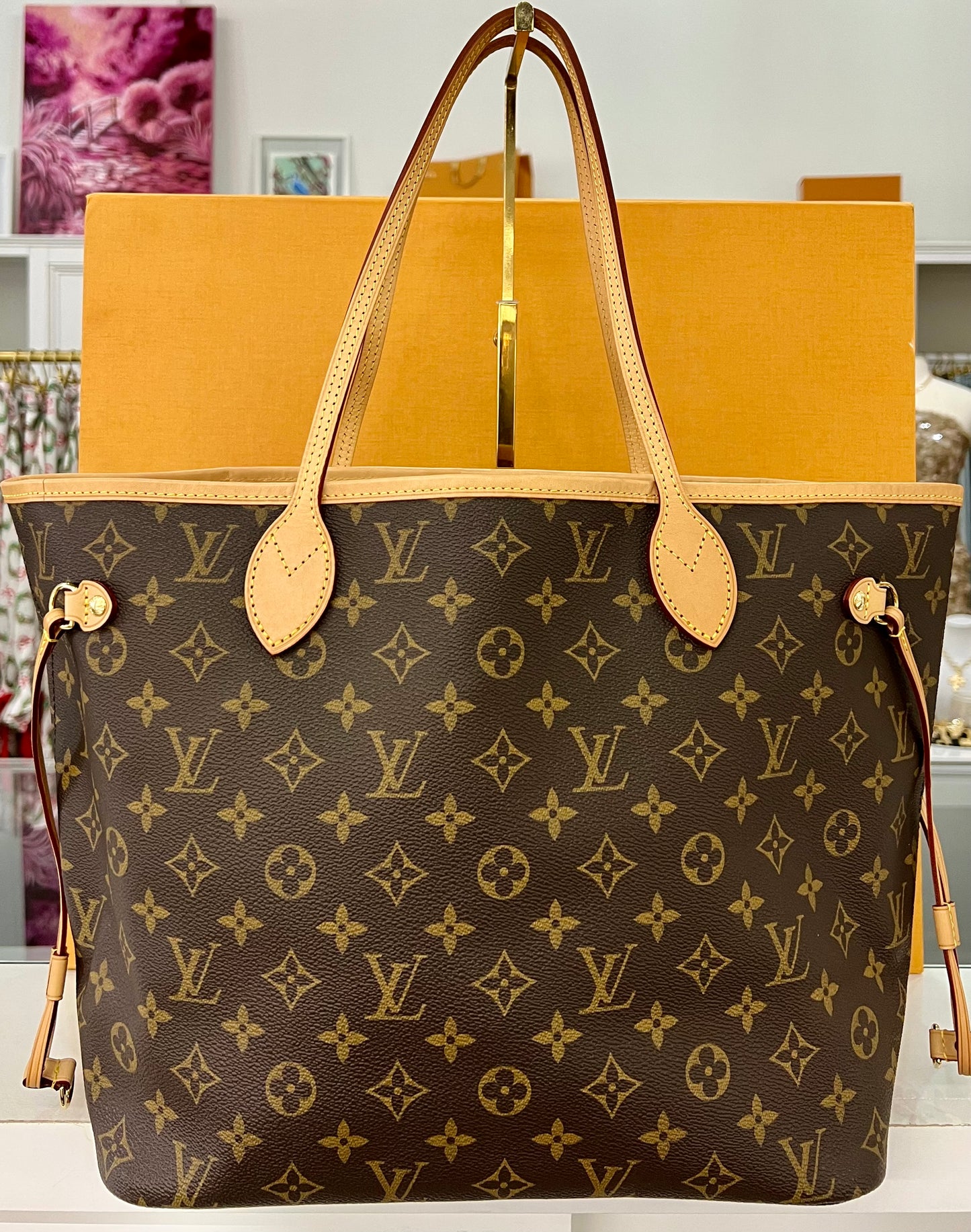 Neverfull MM Monogram/Tan