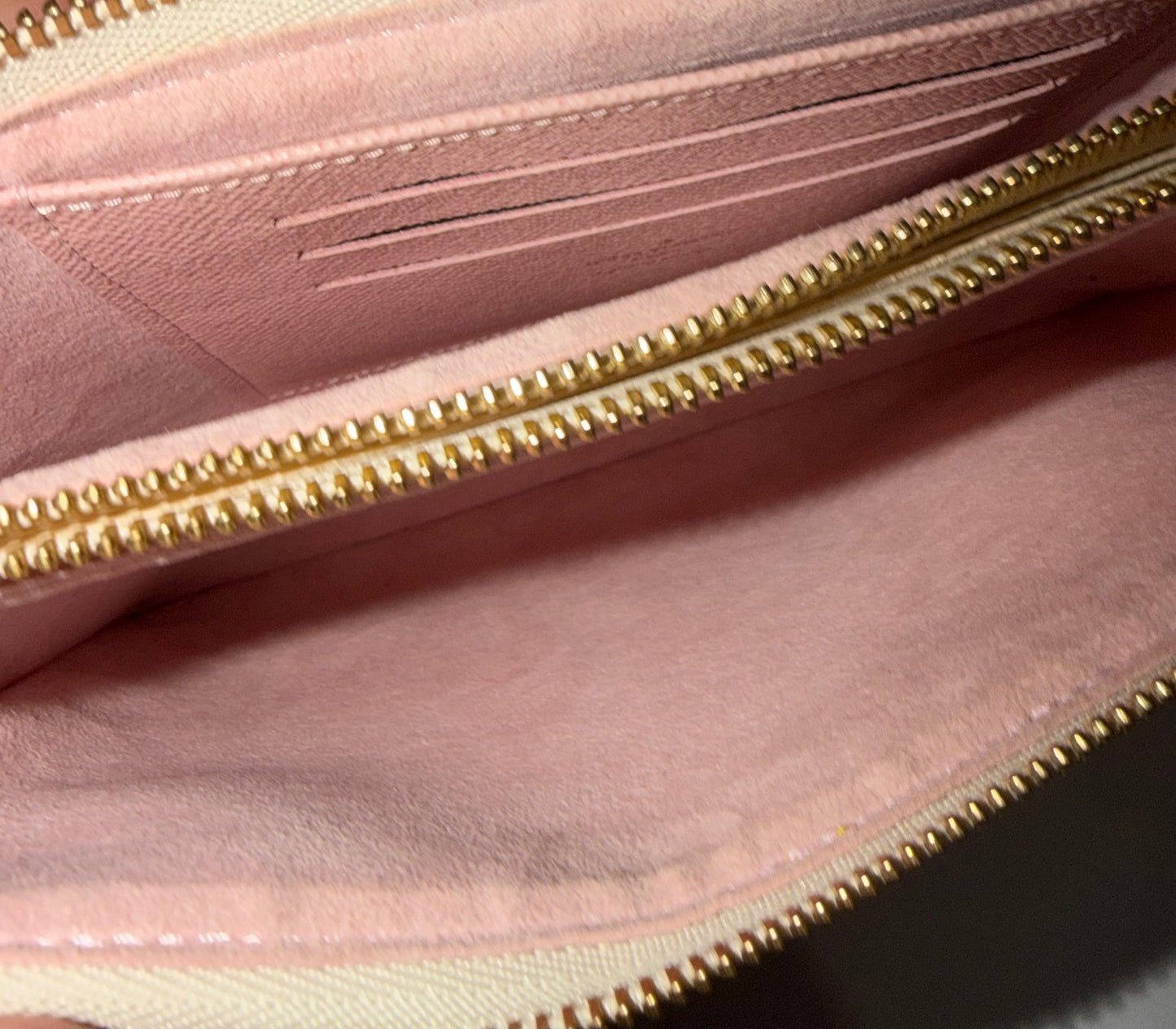 Double Zip Pochette Damier Azur