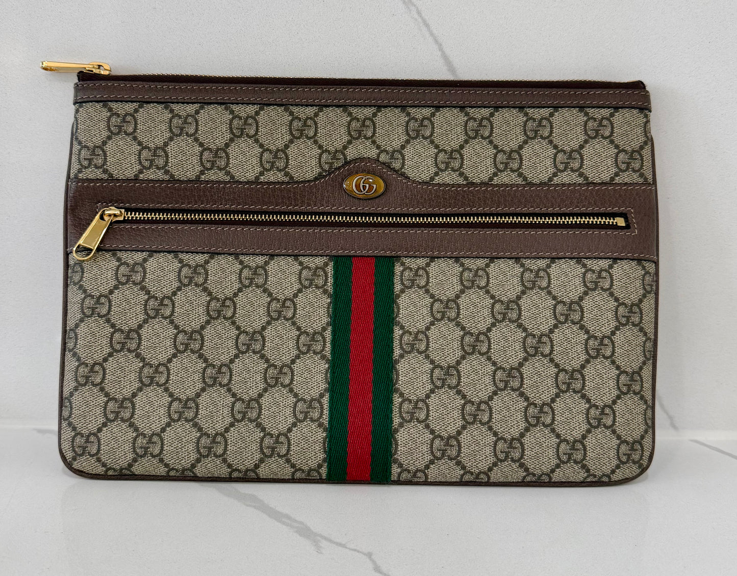 Gucci Ophidia Zip Pouch Clutch