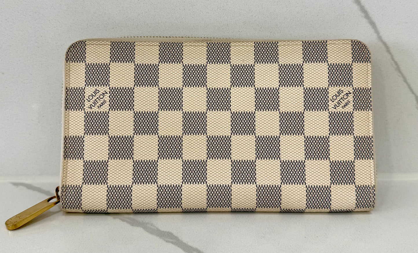 Zippy Organizer Wallet Damier Azur
