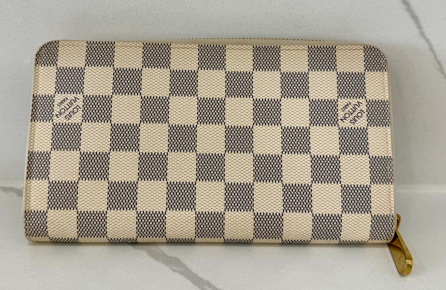 Zippy Organizer Wallet Damier Azur