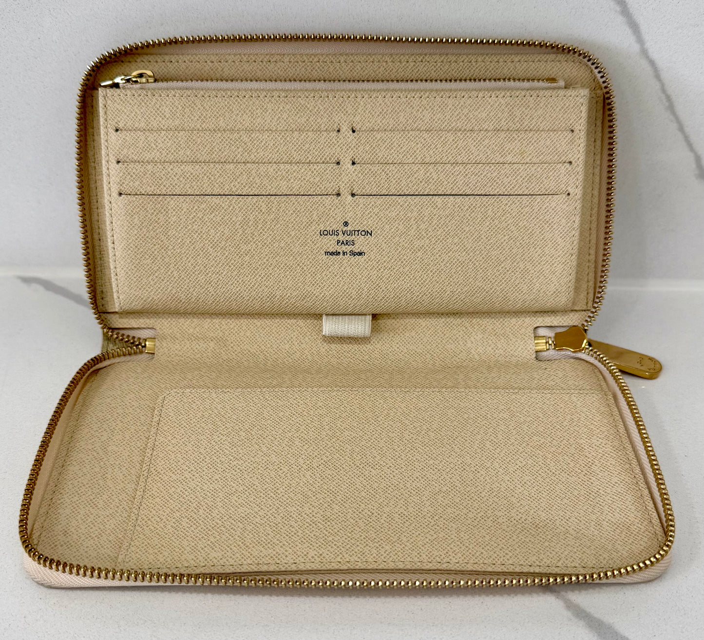 Zippy Organizer Wallet Damier Azur