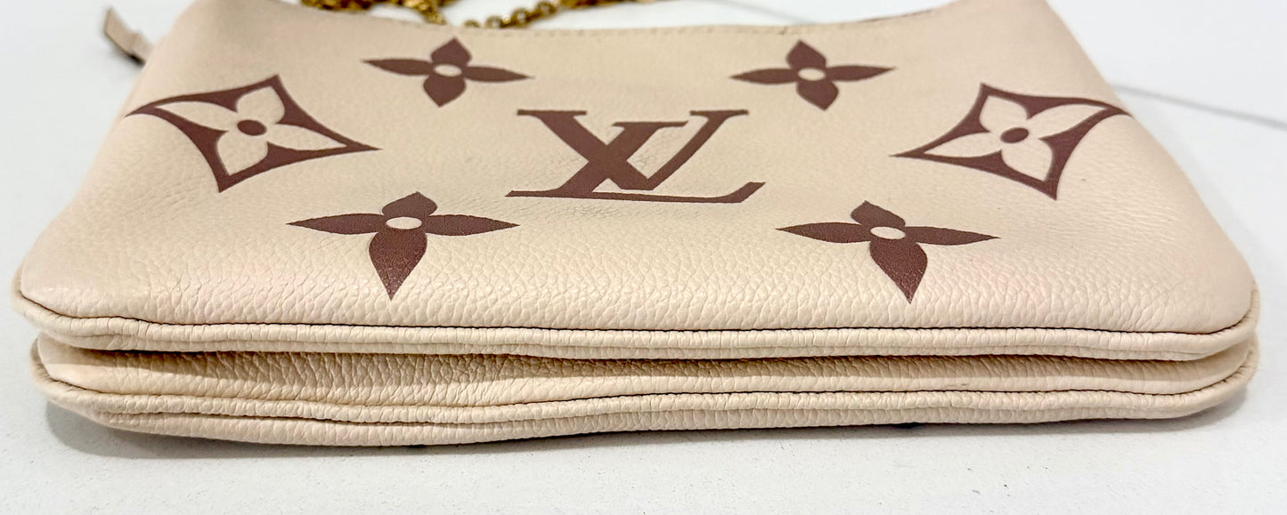 Double Zip Pochette Bicolor