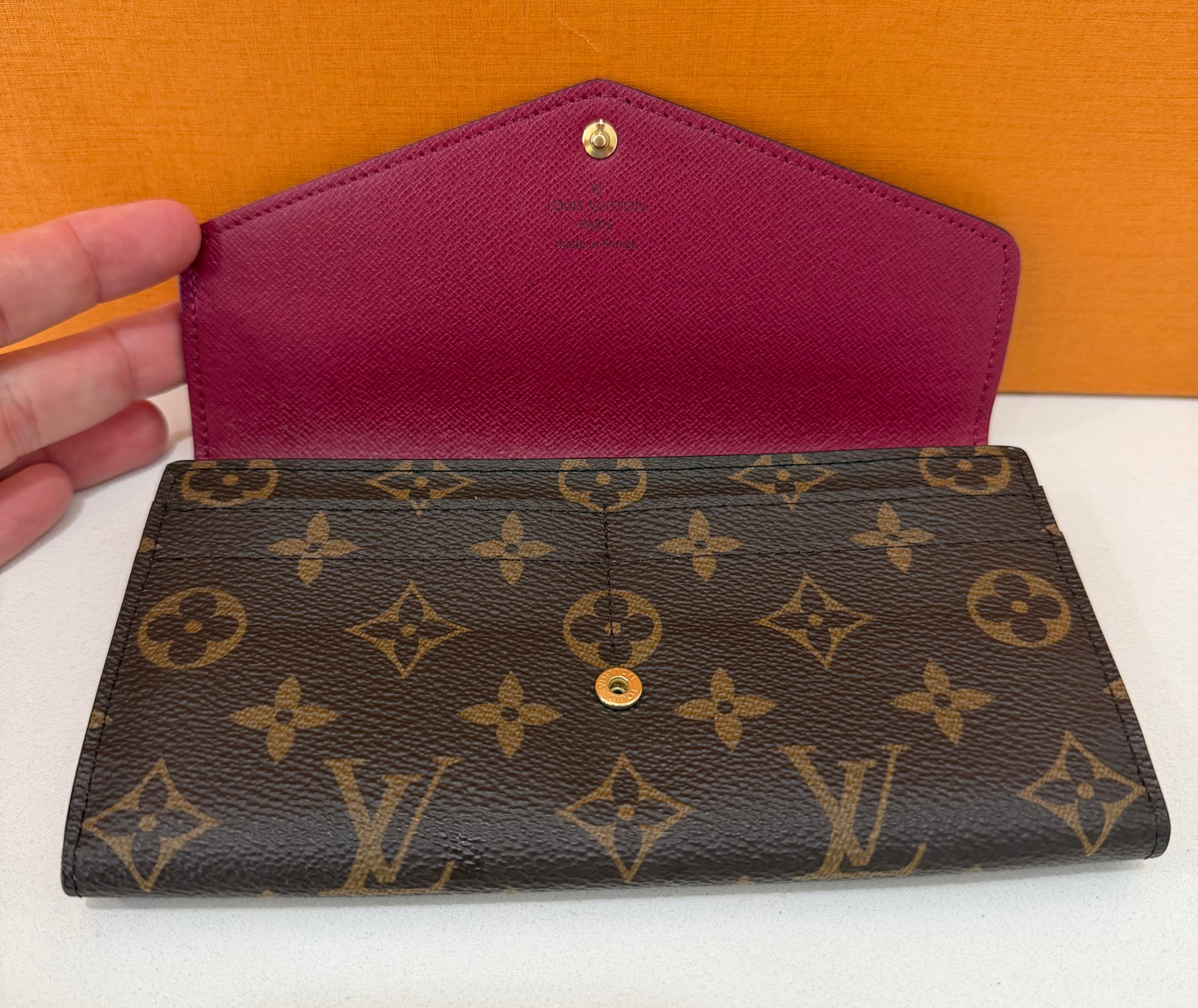 Sarah Wallet Monogram/Pink