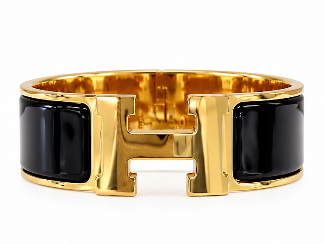 Hermès Clic Clac Black and Gold